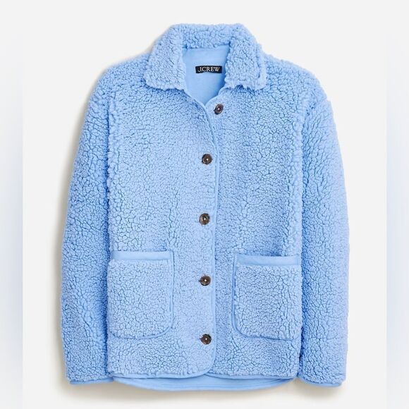 J Crew Faux Sherpa Barn Jacket NWT - Picture 1 of 8